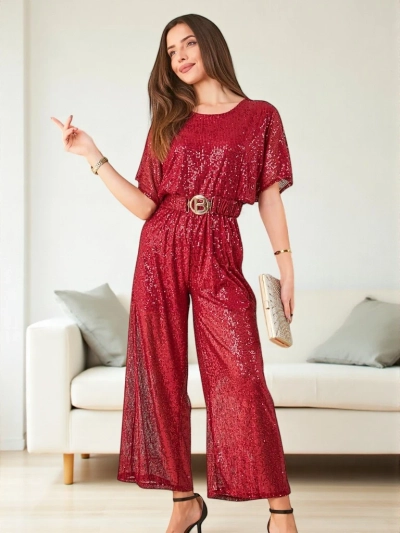 Женский комбинезон Royalfashion Long с пайетками