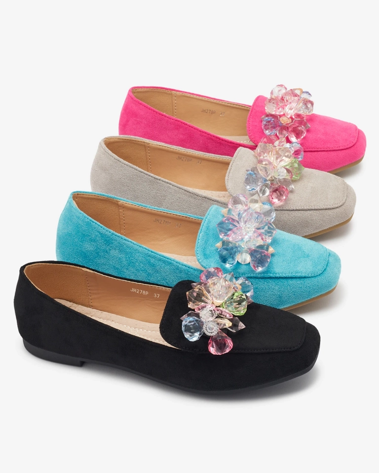 Серые мокасины из эко-замши для женщин Gepossa- Footwear