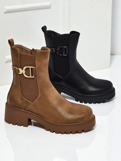 Высокие женские ботильоны из экокожи Ovella