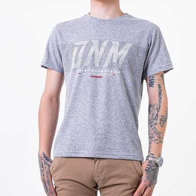 Pilki vyriški medvilniniai marškinėliai-drabužiai