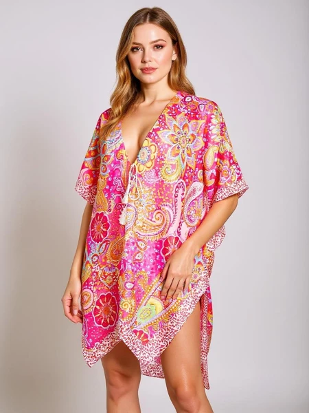 Callista Royalfashion Pareo Dress – Colorful, Airy, V-Neck, Universal