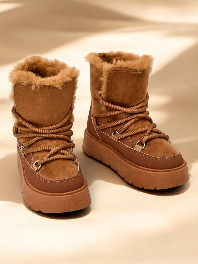 Женские зимние ботинки на шнуровке Royalfashion Liloz