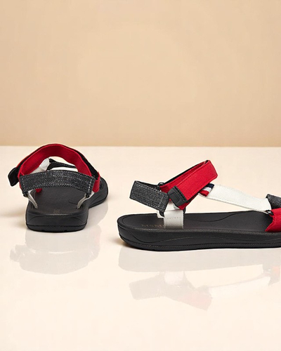 Moteriškos raudono audinio basutės Ojo- Avalynė