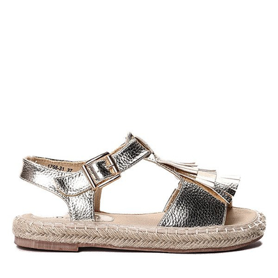 Złote sandały Amaro - Obuwie