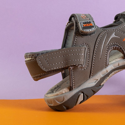 Pilki berniukų „Tores“ velcro sandalai - avalynė