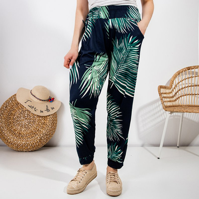 Женские тканевые брюки с рисунком ПЛЮС РАЗМЕР - Одежда