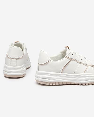 Бежевые женские кроссовки со вставками Pinero