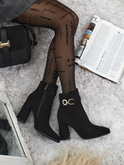 Moteriški eko zomšiniai aulinukai su storu kulnu Victi