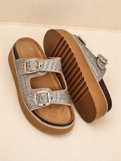 Royalfashion Женские шлепанцы на платформе Nora Woven