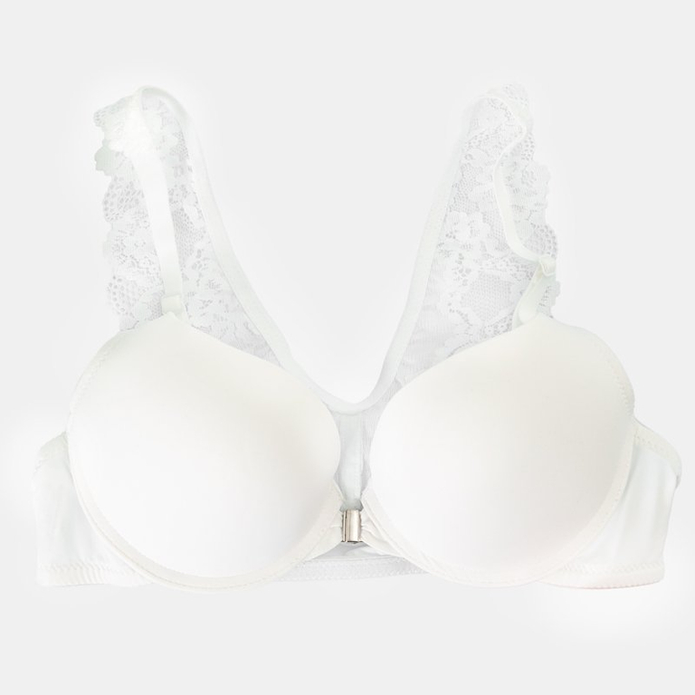 Женский бюстгальтер цвета экрю с кружевом