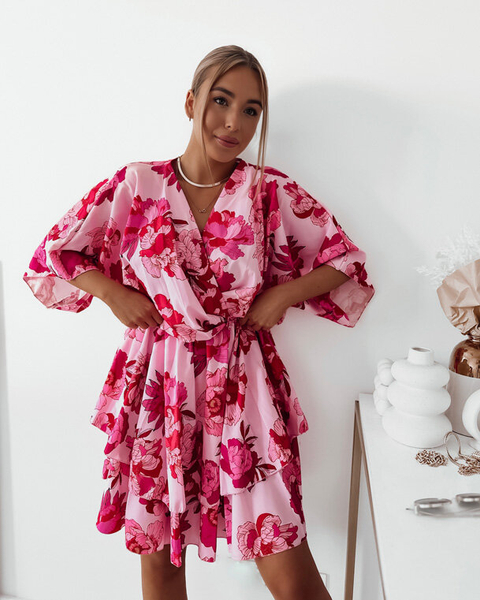 Royalfashion Moteriška mini suknelė su originaliu raštu