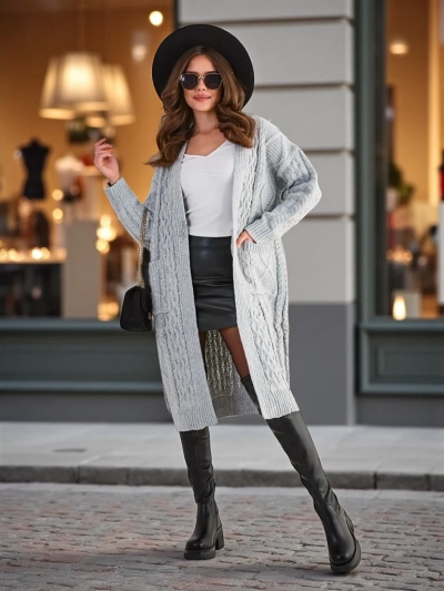 Royalfashion Женский вязаный пончо-свитер