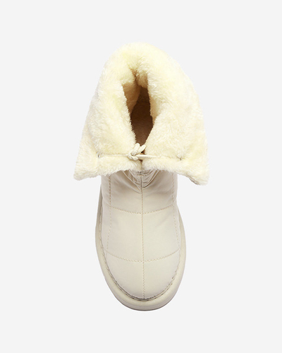 Бежевая женская обувь a'la сноубутсы Amirfu- Footwear