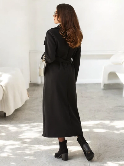 Royalfashion Женское макси-пalto с поясом