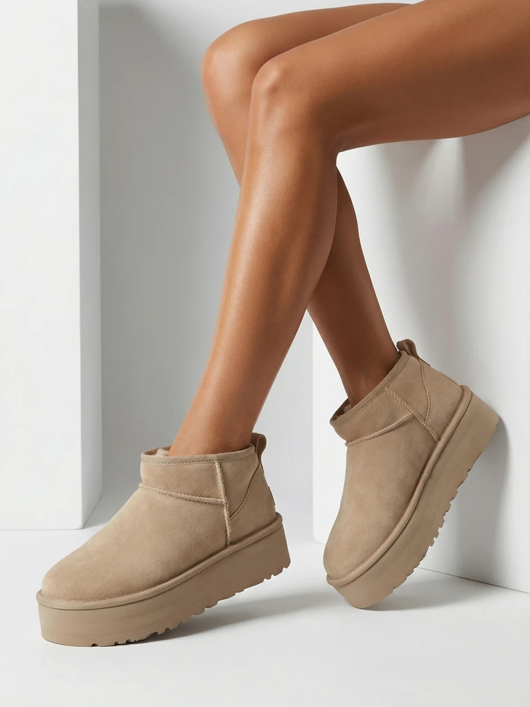 Royalfashion Moteriški trumpi batai a'la sniego batai Ozozi