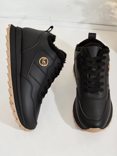 "Royalfashion" Pašiltintos moteriškos basutės su kailiu "Casot"