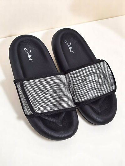 Royalfashion Женские шлепанцы на плоской подошве Sparkle Step