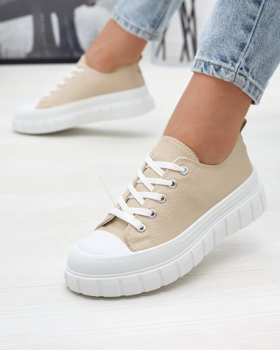 Beige Illinois Moteriški sportbačiai - Avalynė