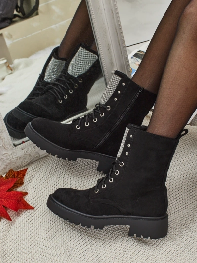 Женские ботинки Ferlyne из экозамши на шнуровке