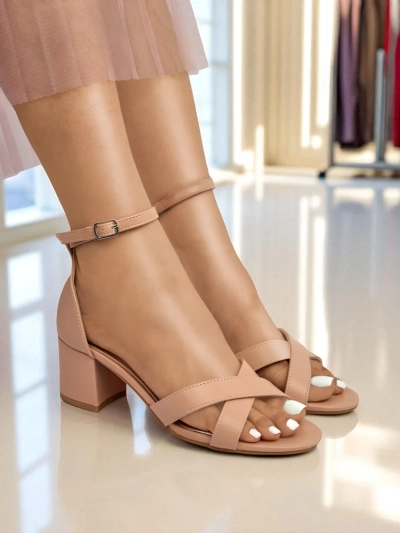 Royalfashion Женские босоножки на низком устойчивом каблуке Eleganza Strap