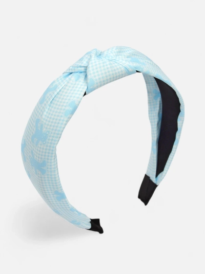 Royalfashion Opaska do włosów z plecionką w kratkę i misie