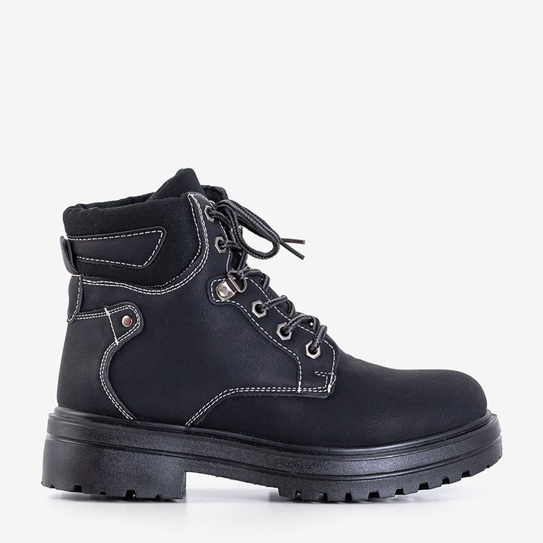 Juodi moteriški batai su izoliacija „Paventia“ - Batai