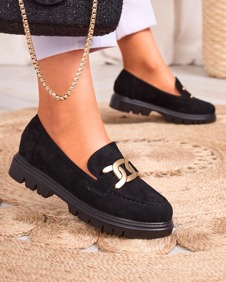 Женские мокасины черного цвета Nocivi- Footwear