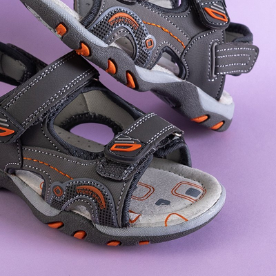 Pilkos vaikiškos velcro basutės iš Rupert - Avalynė