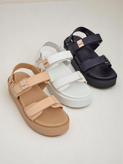 Royalfashion Women's Platform Sandals Beige Lavinia - comfortable summer