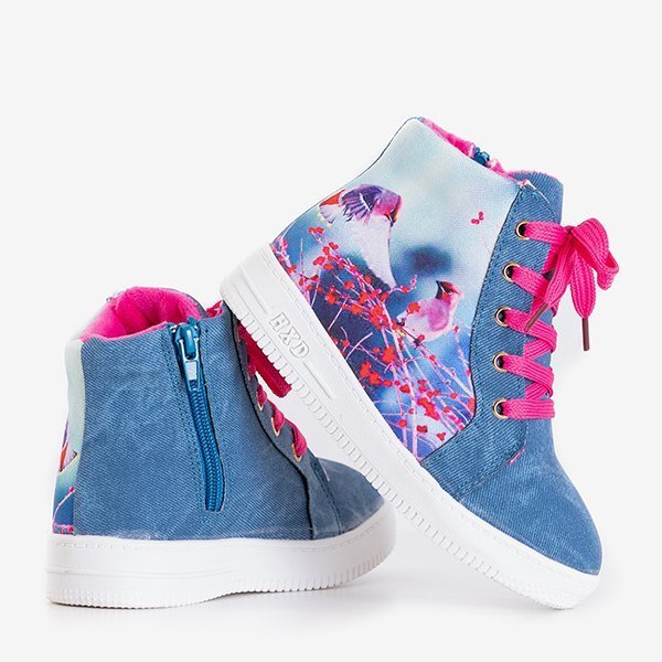 Niebieskie dziewczęce sneakersy Boma - Obuwie