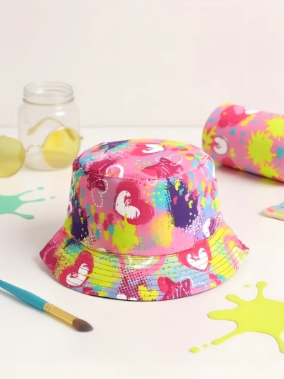 Royalfashion Vaikiška kibiro formos kepurė Color Splash Bucket
