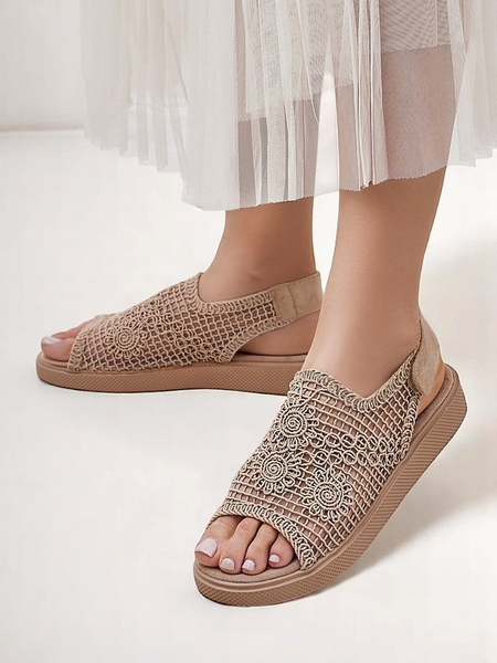 Royalfashion moteriški Levay ažūriniai sandalai su viršumi