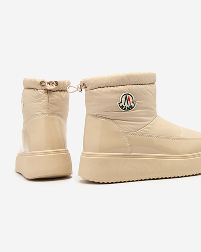 Royalfashion Женские сапоги-слипы бежевого цвета Ademra