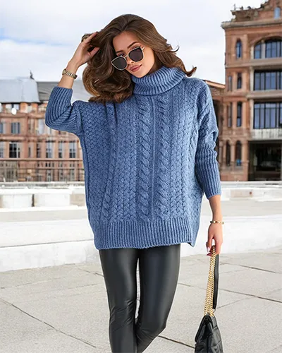 "Royalfashion" Moteriškas megztinis su golfu