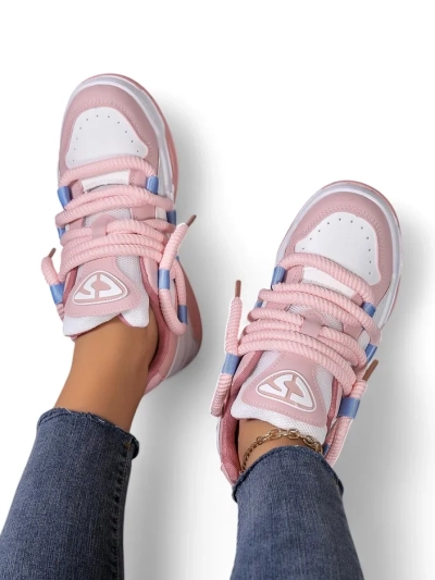 Royalfashion moterų sportiniai sneakeriai su dekoratyviais raišteliais Clesiv