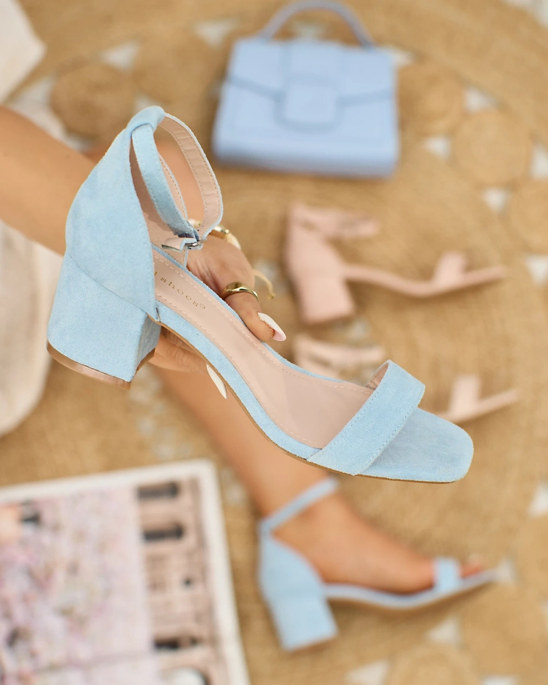 Royalfashion Синие женские сандалии на заднике Xeteri