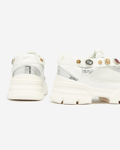 Женские белые кроссовки на толстой подошве Jocasta - Обувь