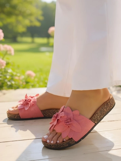 Royalfashion moteriški sandalai su gėlėmis Foules