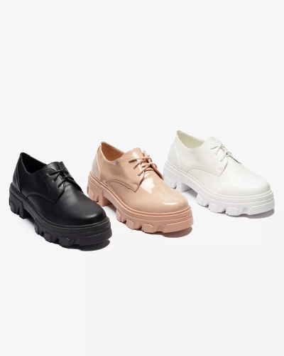 Розовые лакированные женские полуботинки Delgor- Footwear