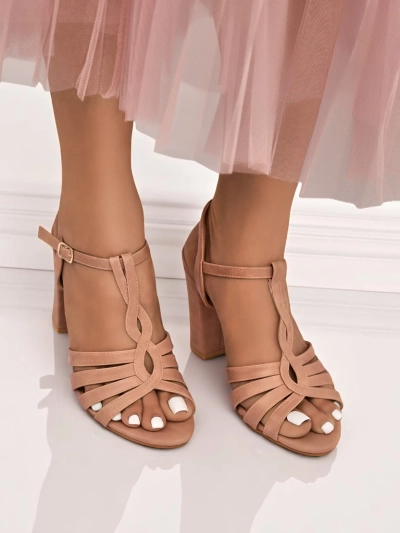 Royalfashion Женские босоножки на устойчивом каблуке Daffi Elegance