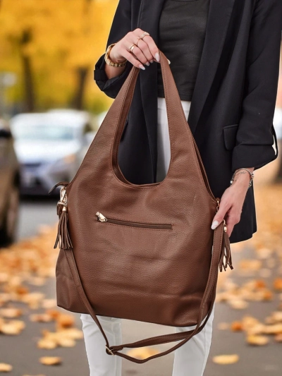 Didelė moteriška eko odos shopper tipo rankinė Crystal Haven