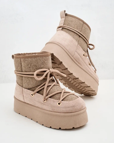 Royalfashion Женские ботинки для снега Filori на шнуровке