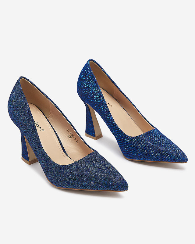 Женские парчовые туфли кобальтового цвета Bluskita - Обувь