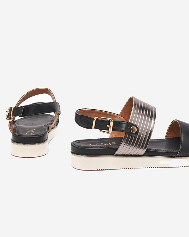 Moteriškos eko odos basutės juodos spalvos Kerita - Avalynė