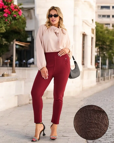 "Royalfashion" Moteriškos apšiltintos tregings kelnės PLUS SIZE