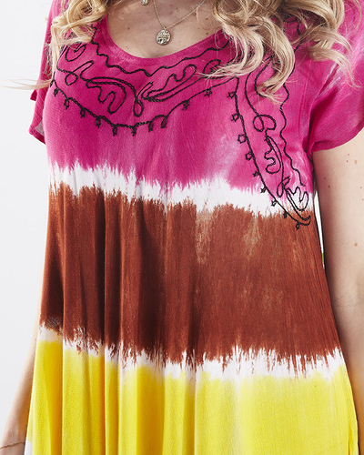 Fuksijos spalvos dryžuota moteriška lovatiesė - Apranga