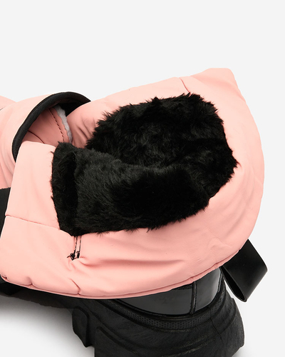 Royalfashion Rožiniai moteriški sniego batai Enamirela