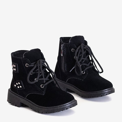 Czarne dziecięce trapery Meridan - Obuwie