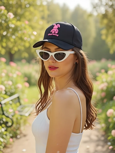 Royalfashion Кепка с нашивкой в виде подмигивающего кролика