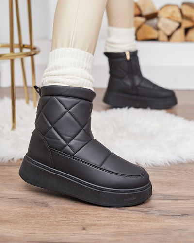 Royalfashion Черные женские сапоги a'la snow boots Kacecica